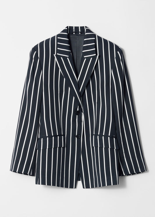 Tailored Wide-Shoulder Blazer