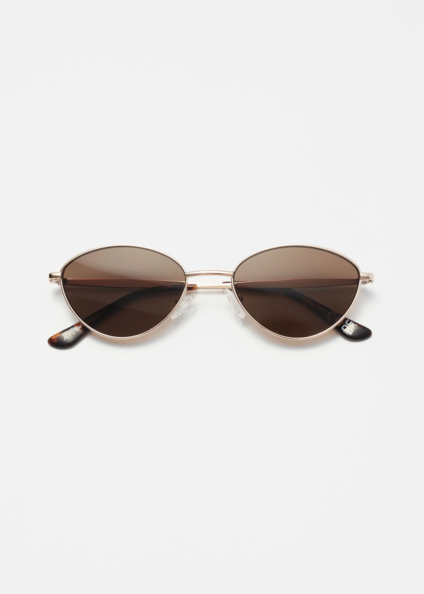 Oval-Frame Metal Sunglasses