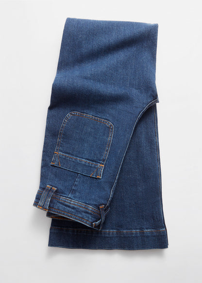 High-Waist Bootcut Jeans