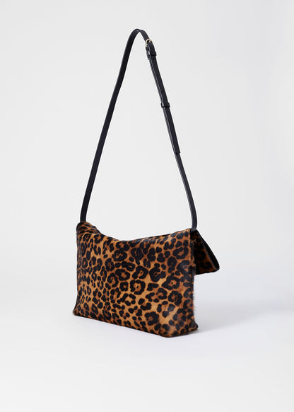 Folded Leopard-Print Clutch