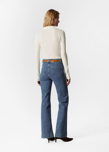 Ribbed Polo Top