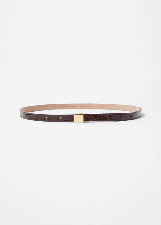 Square-Buckle Leather Belt