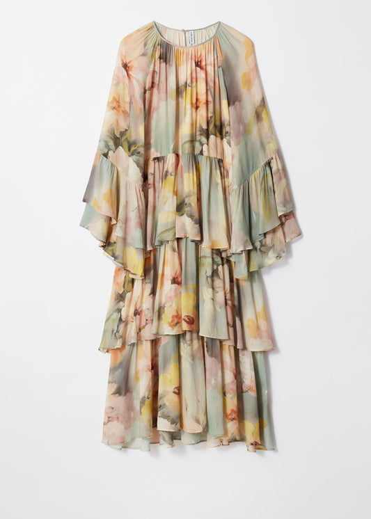 Flounced Maxi Dress