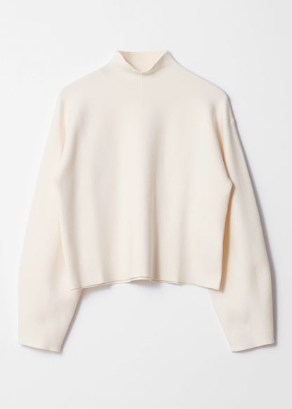 Mock-Neck Double-Knit Jumper