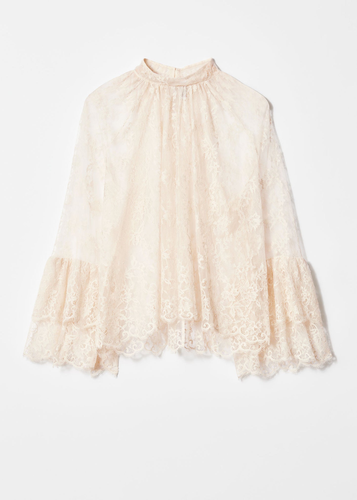 Flounced Lace Blouse