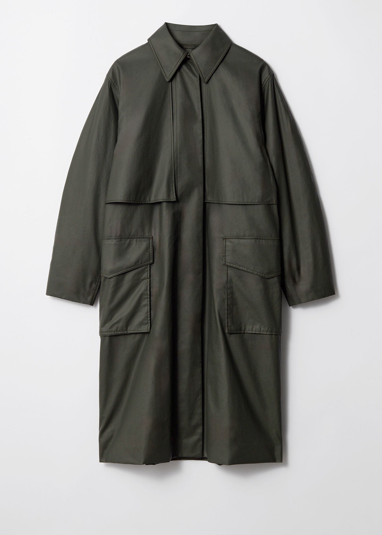 Patch-Pocket Cotton Coat