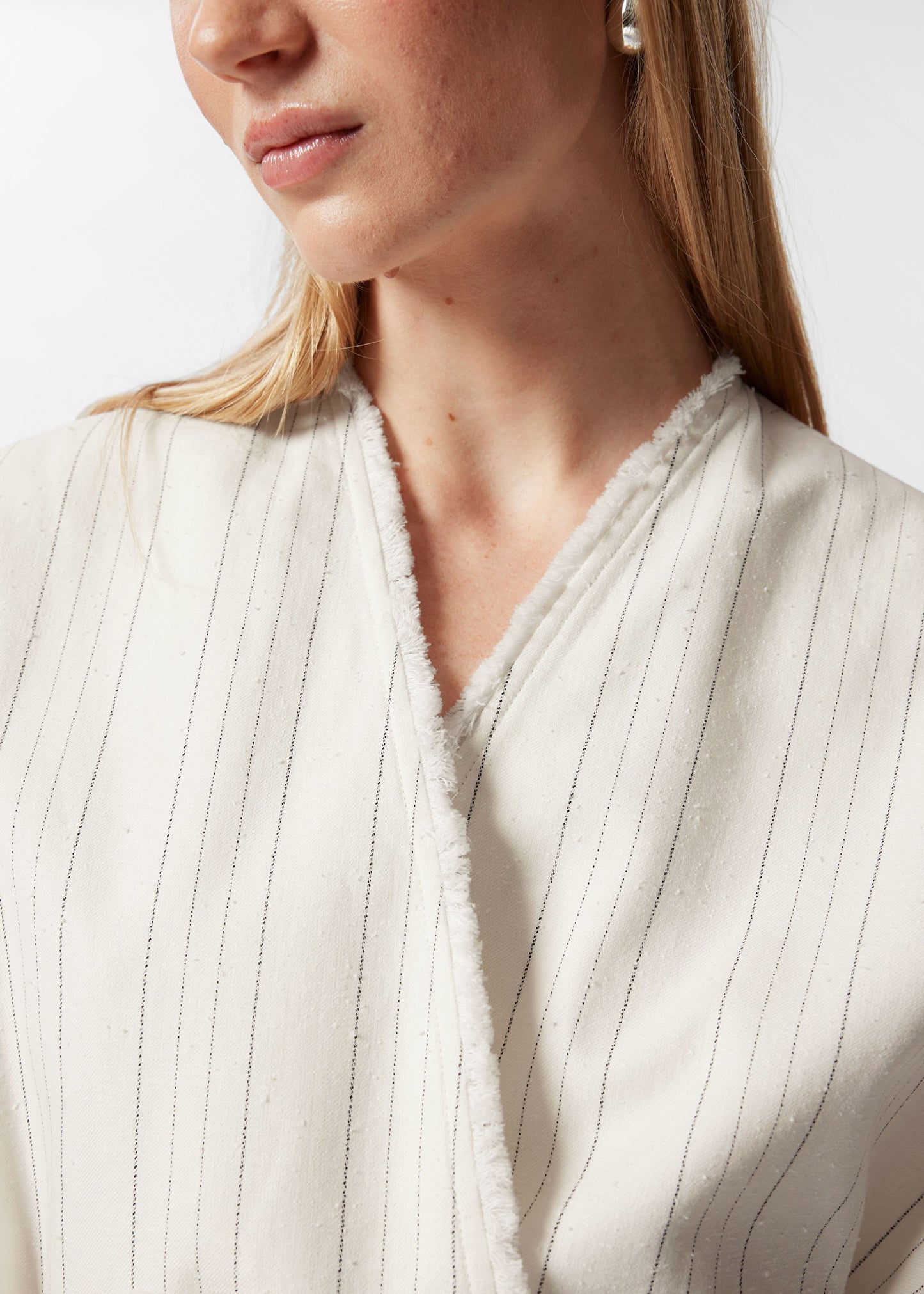 Raw-Edge Wrap Waistcoat