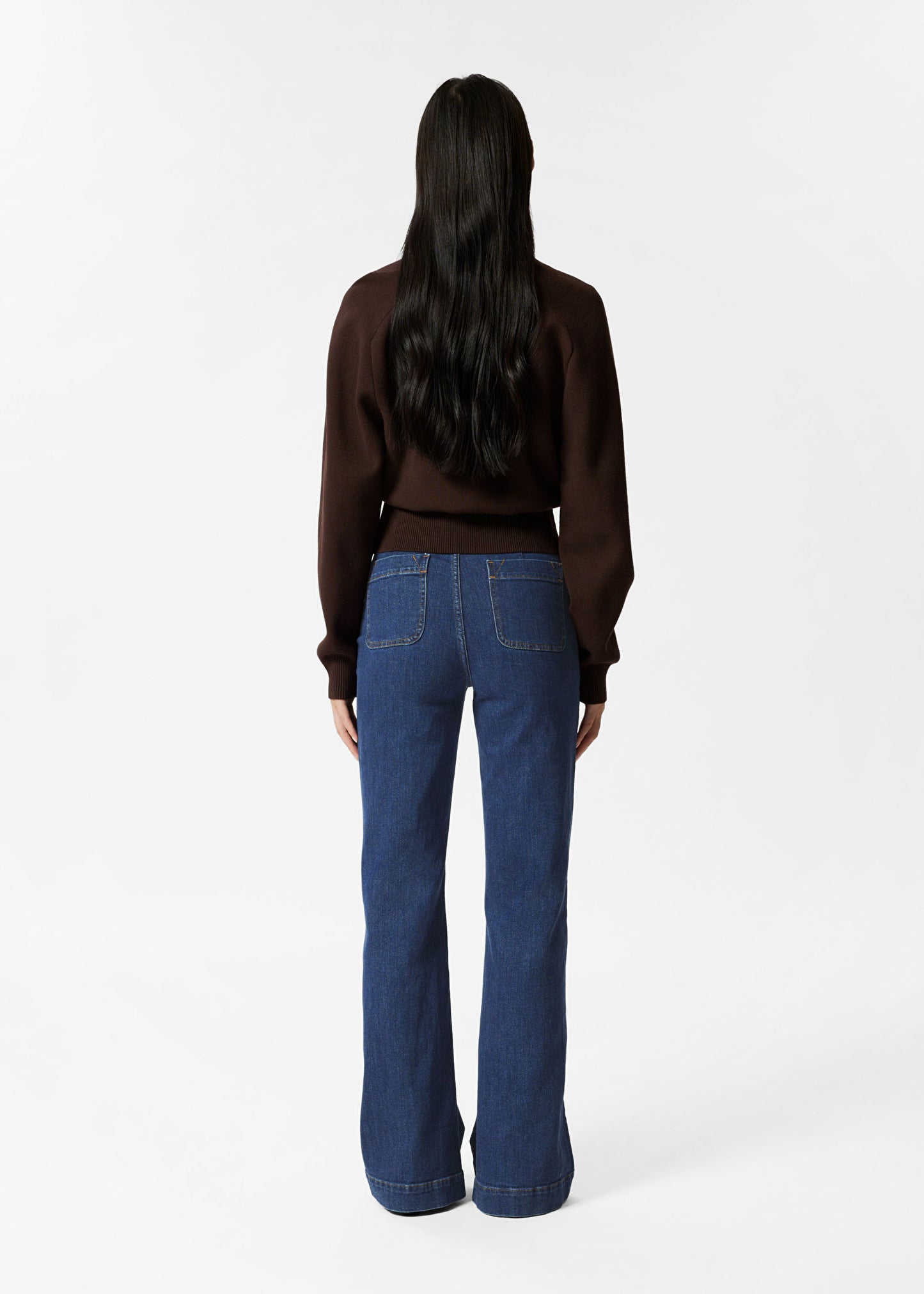 High-Waist Bootcut Jeans