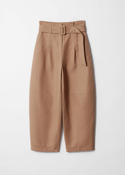 Belted Paperbag-Waist Trousers