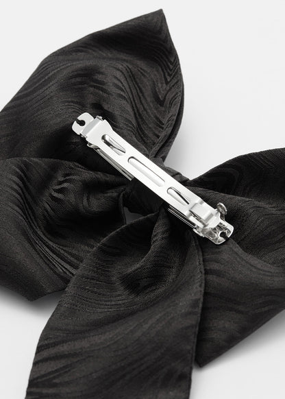 Moiré Bow Hair-Clip