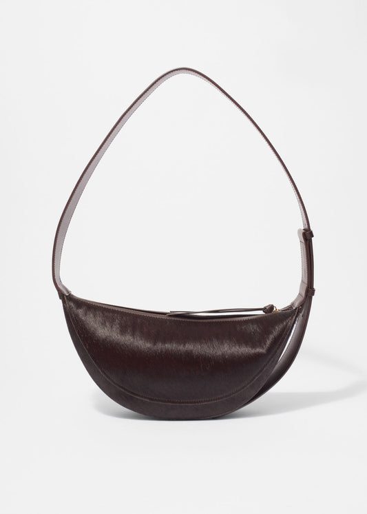 Hair-Textured Paneled Leather Bag