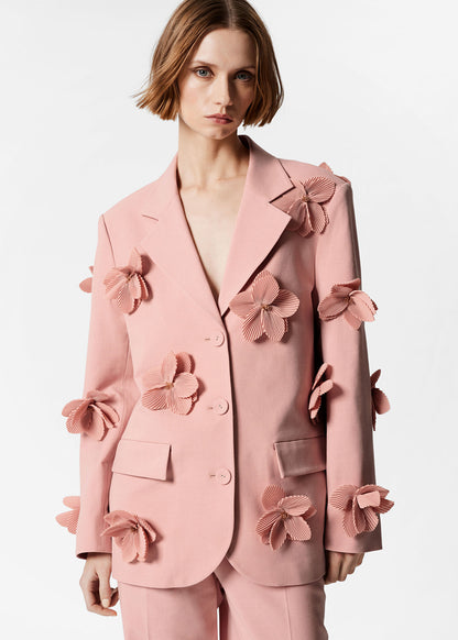 Floral-Appliqué Blazer