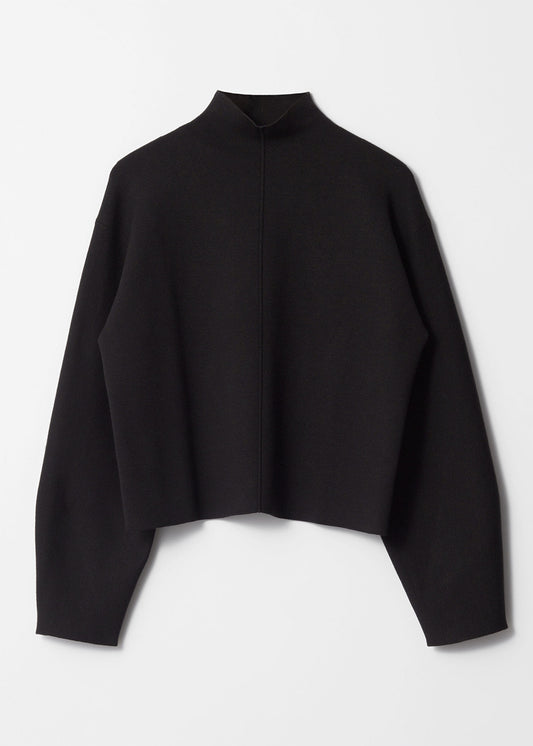 Mock-Neck Double-Knit Jumper