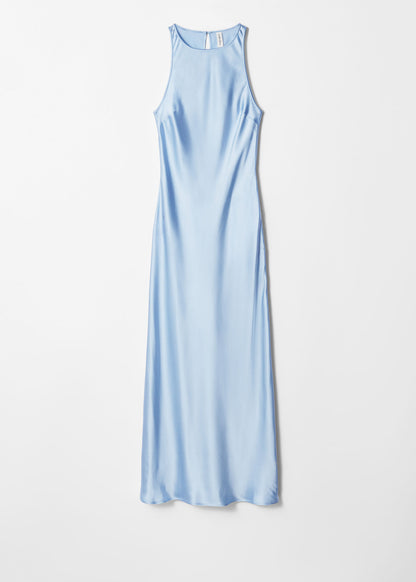 Sleeveless Satin Midi Dress