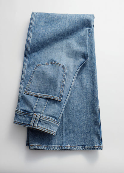 Patch-Pocket Flared Jeans