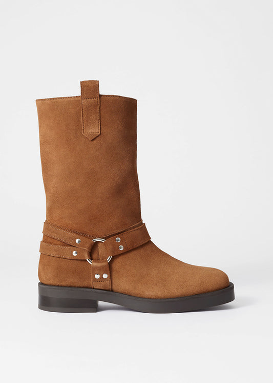 Suede Biker Boots