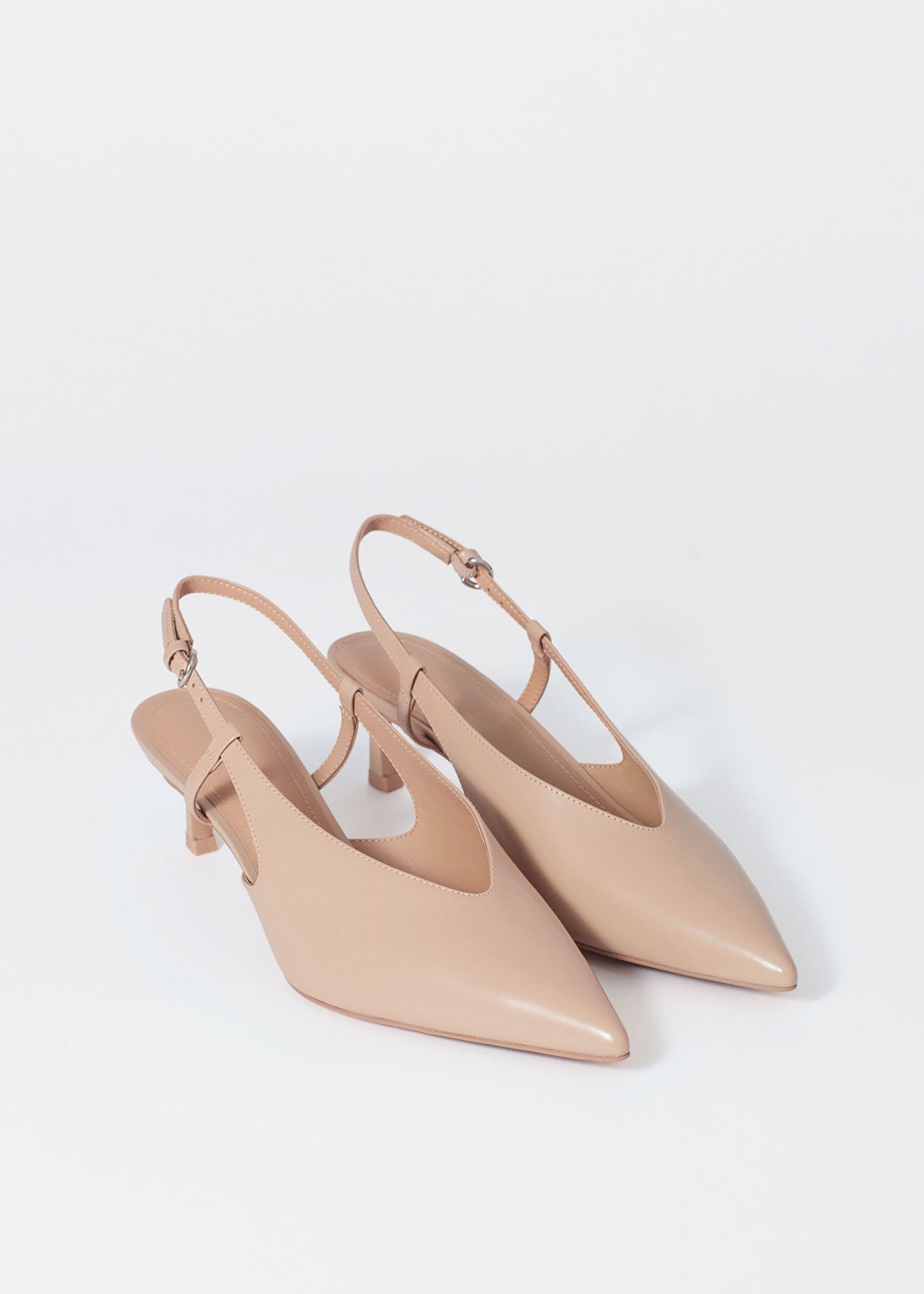 Classic Leather Slingback Pumps