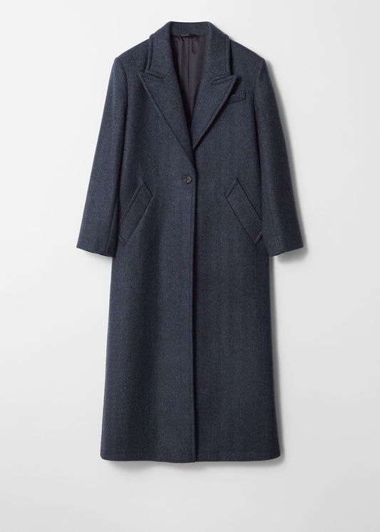 Single-Breasted Wool Coat