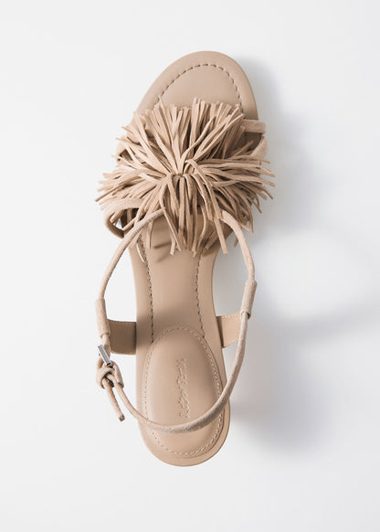 Fringed Leather Sandals