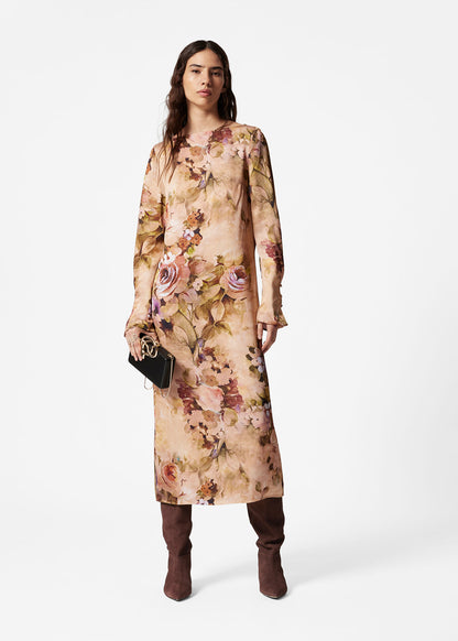 Floral-Print Midi Dress