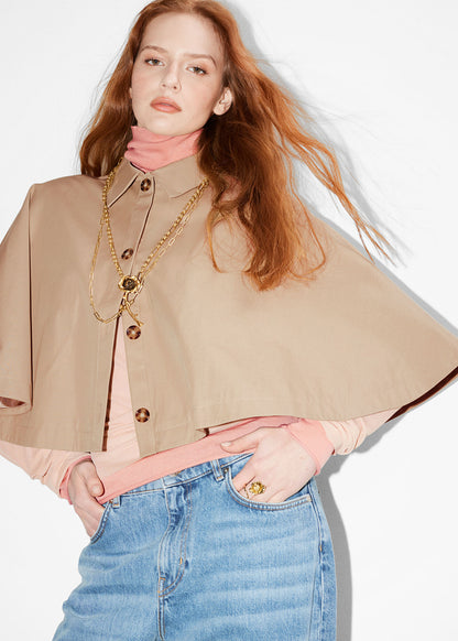 Cropped Trench Cape