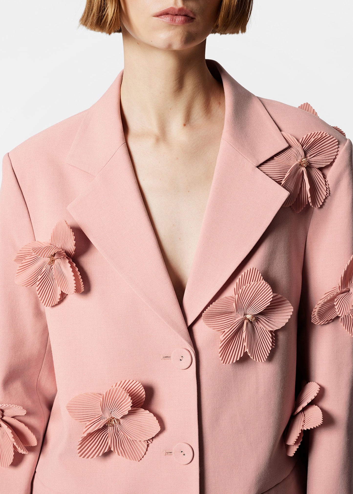 Floral-Appliqué Blazer