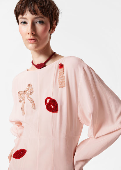 Bead-Embroidery Maxi Dress