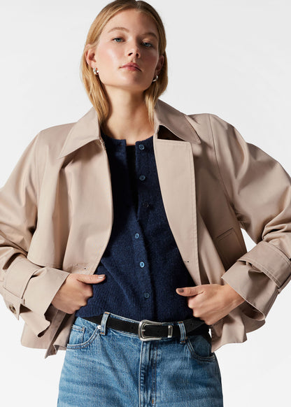 Short Trench Coat Jacket