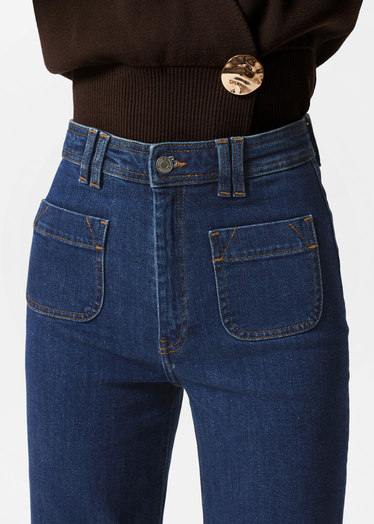 High-Waist Bootcut Jeans