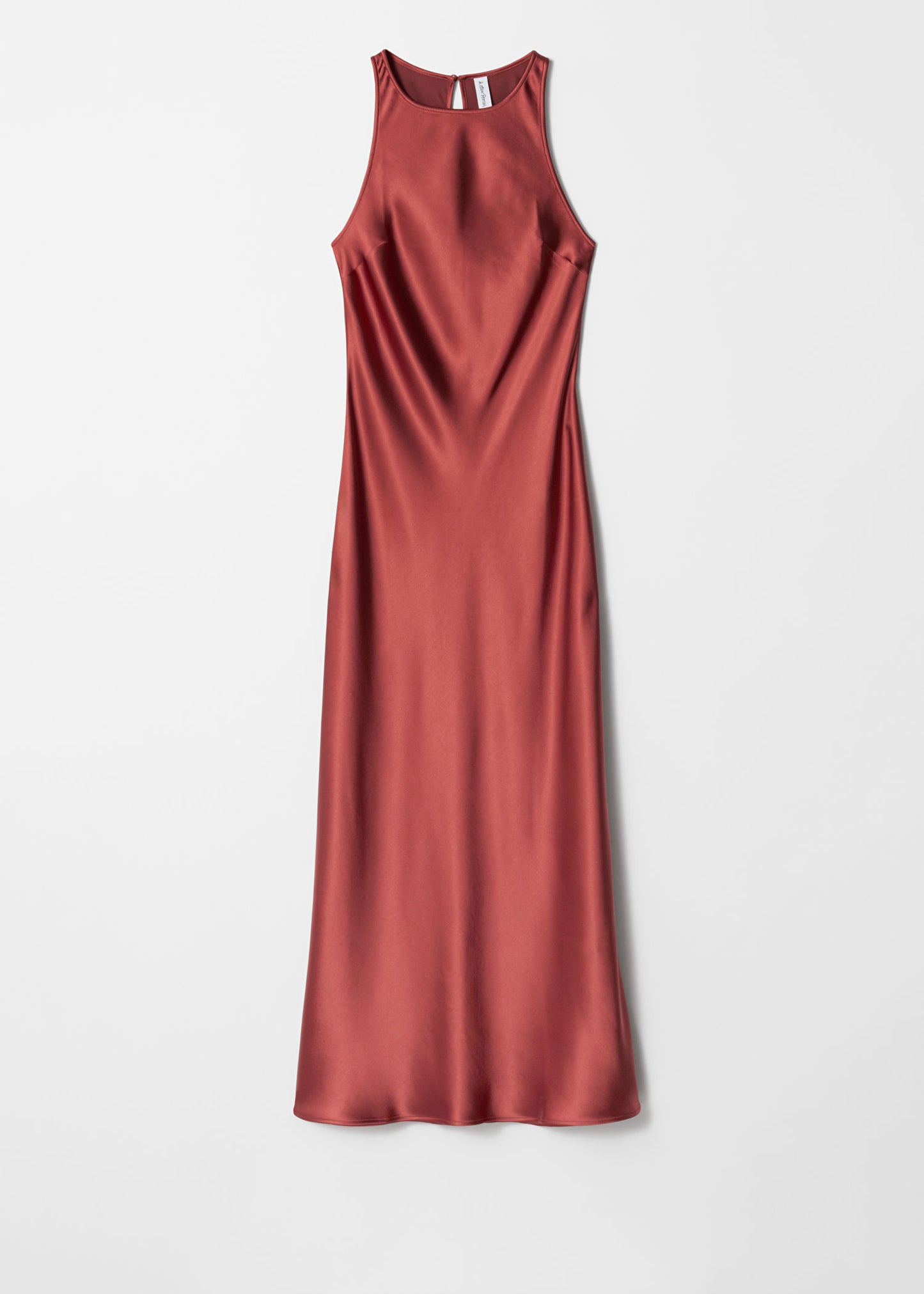 Sleeveless Satin Midi Dress