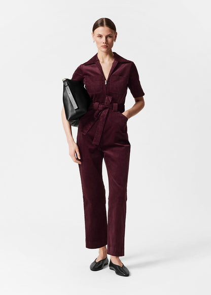 Belted Corduroy Jumpsuit