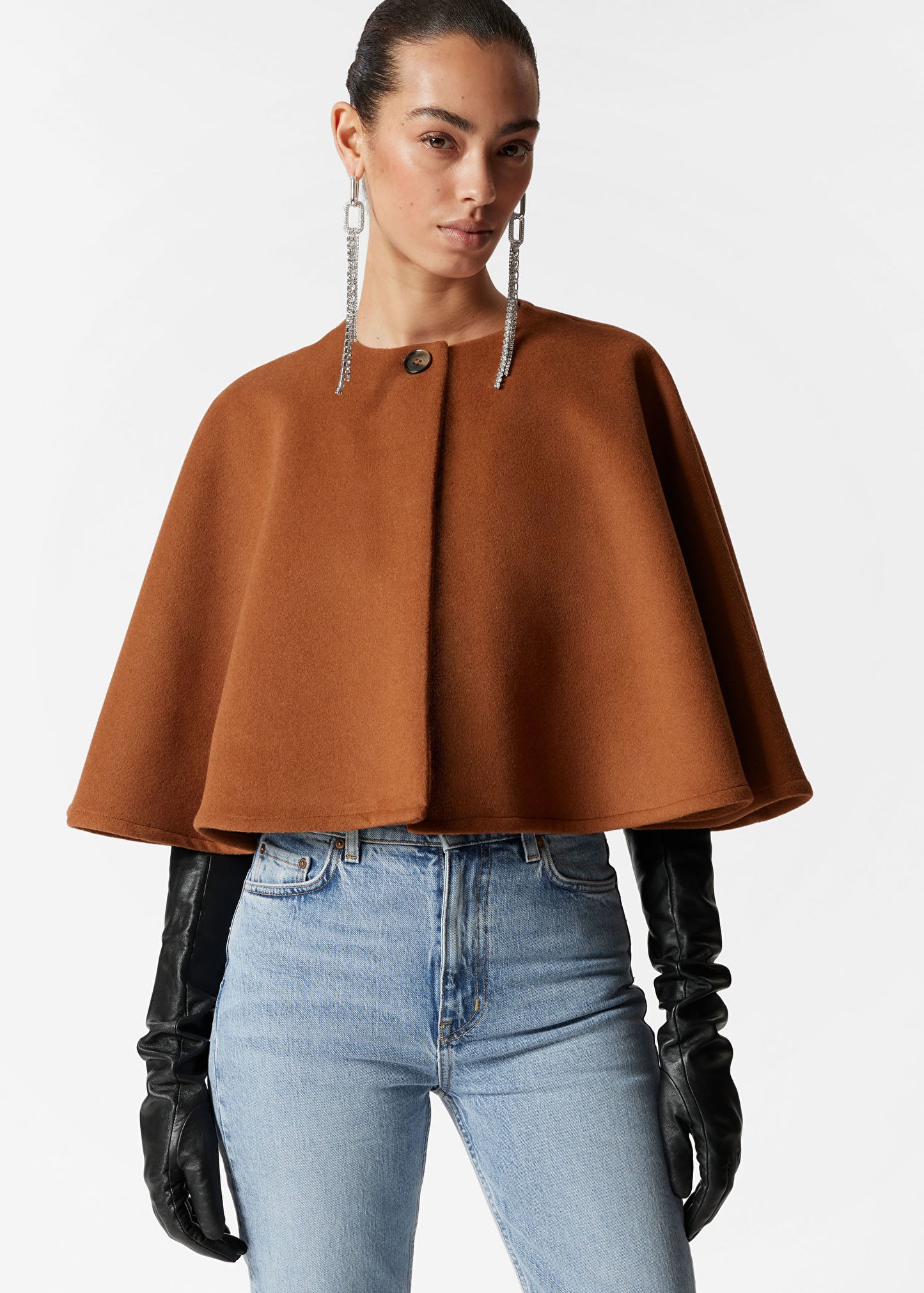 Wool-Blend Cape