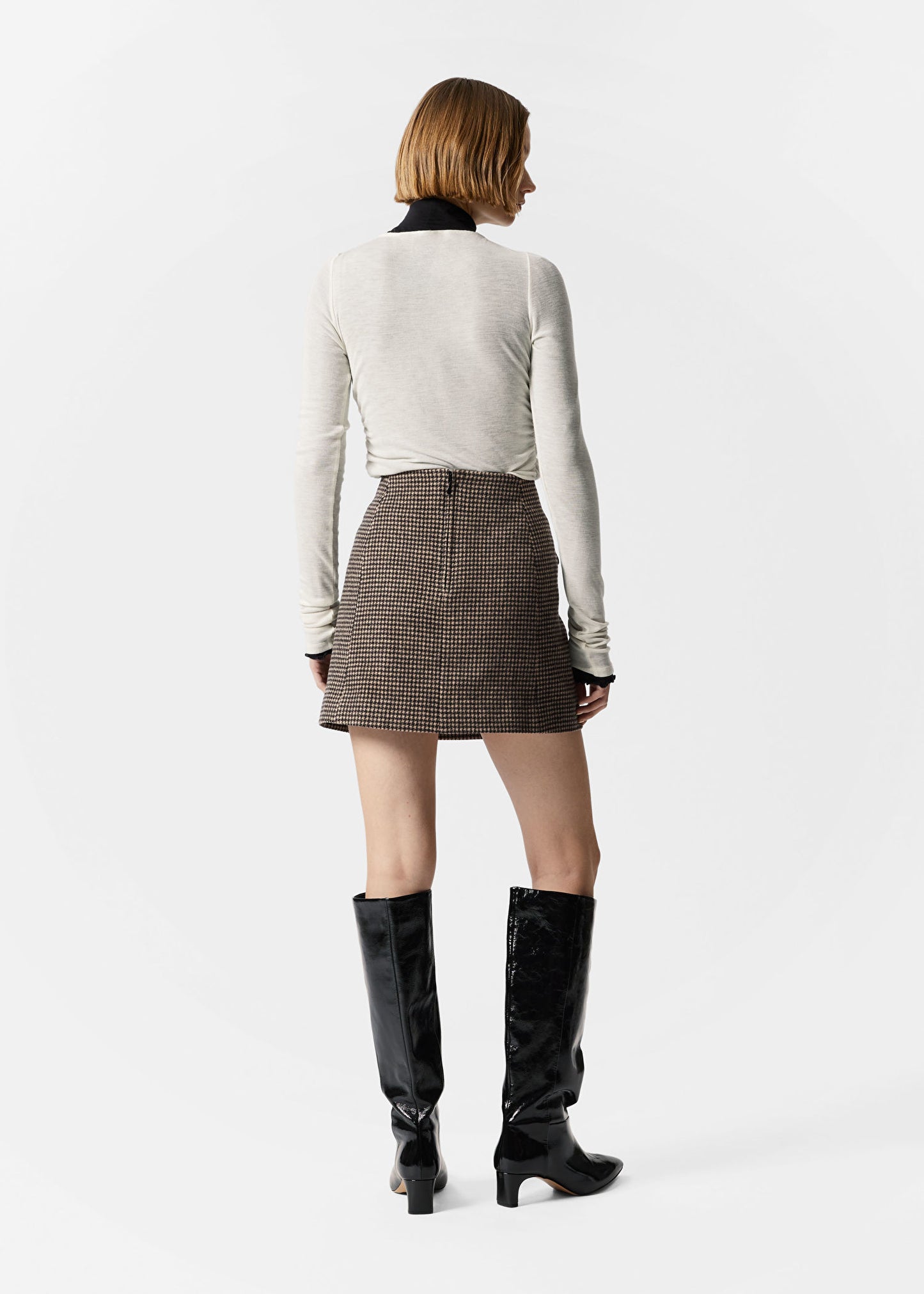 Flap-Pocket Mini Skirt