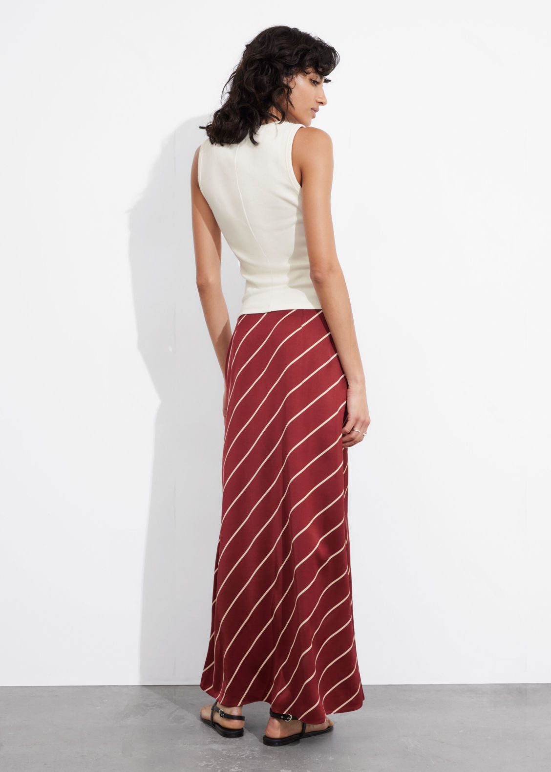 Satin Maxi Slip Skirt