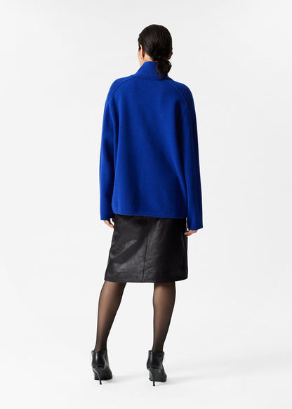 Panelled Wool Turtleneck Jumper