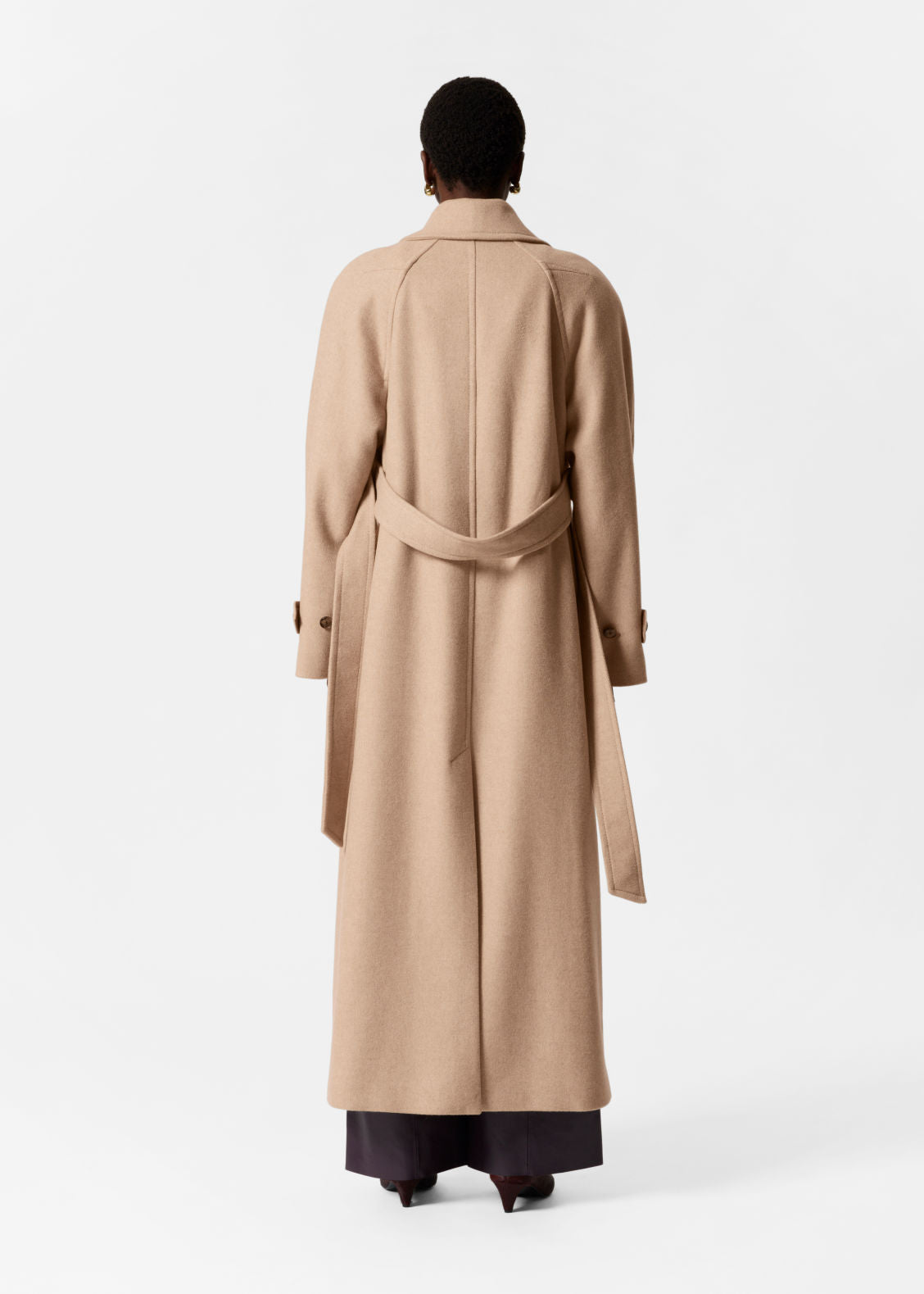 Belted Wool-Blend Coat