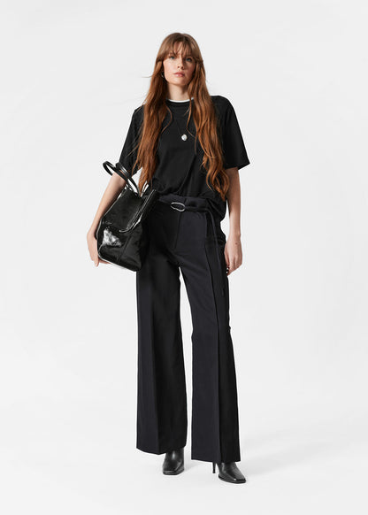 Tailored Tie-Belt Trousers