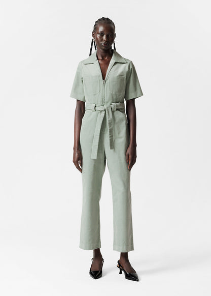 Belted Corduroy Jumpsuit