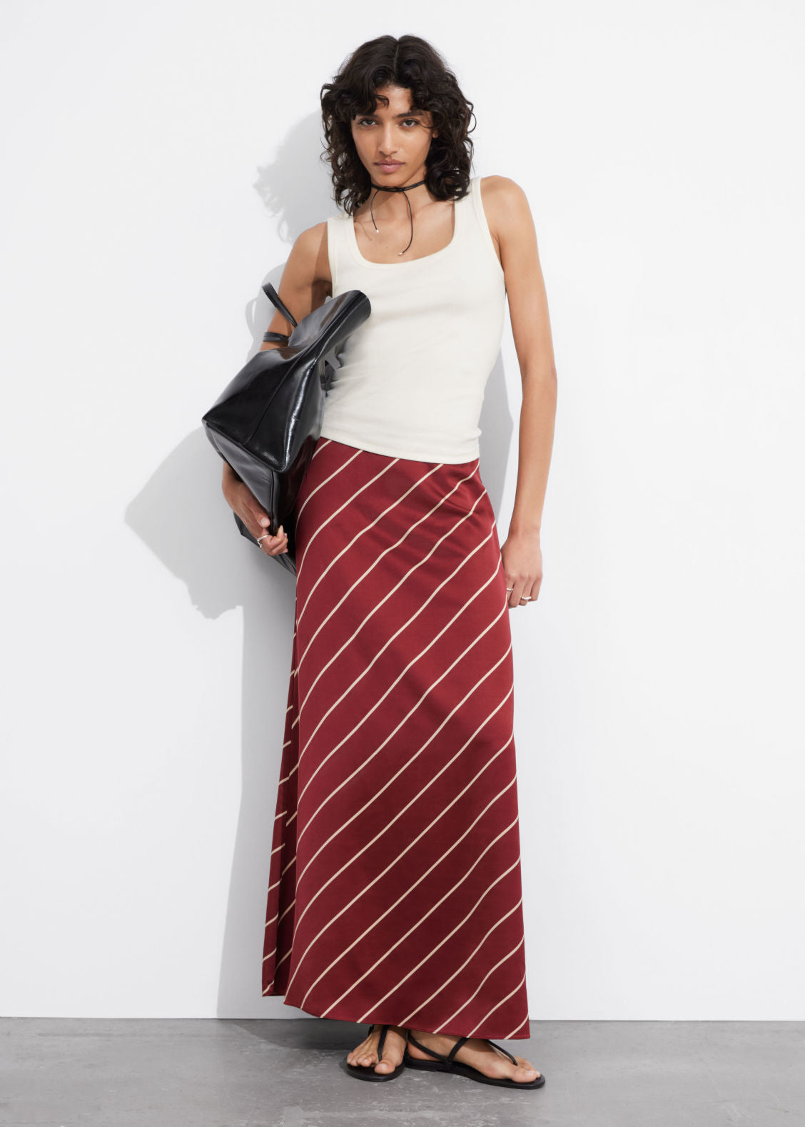 Satin Maxi Slip Skirt