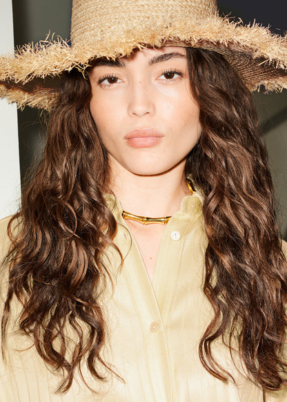 Frayed Fedora Straw Hat