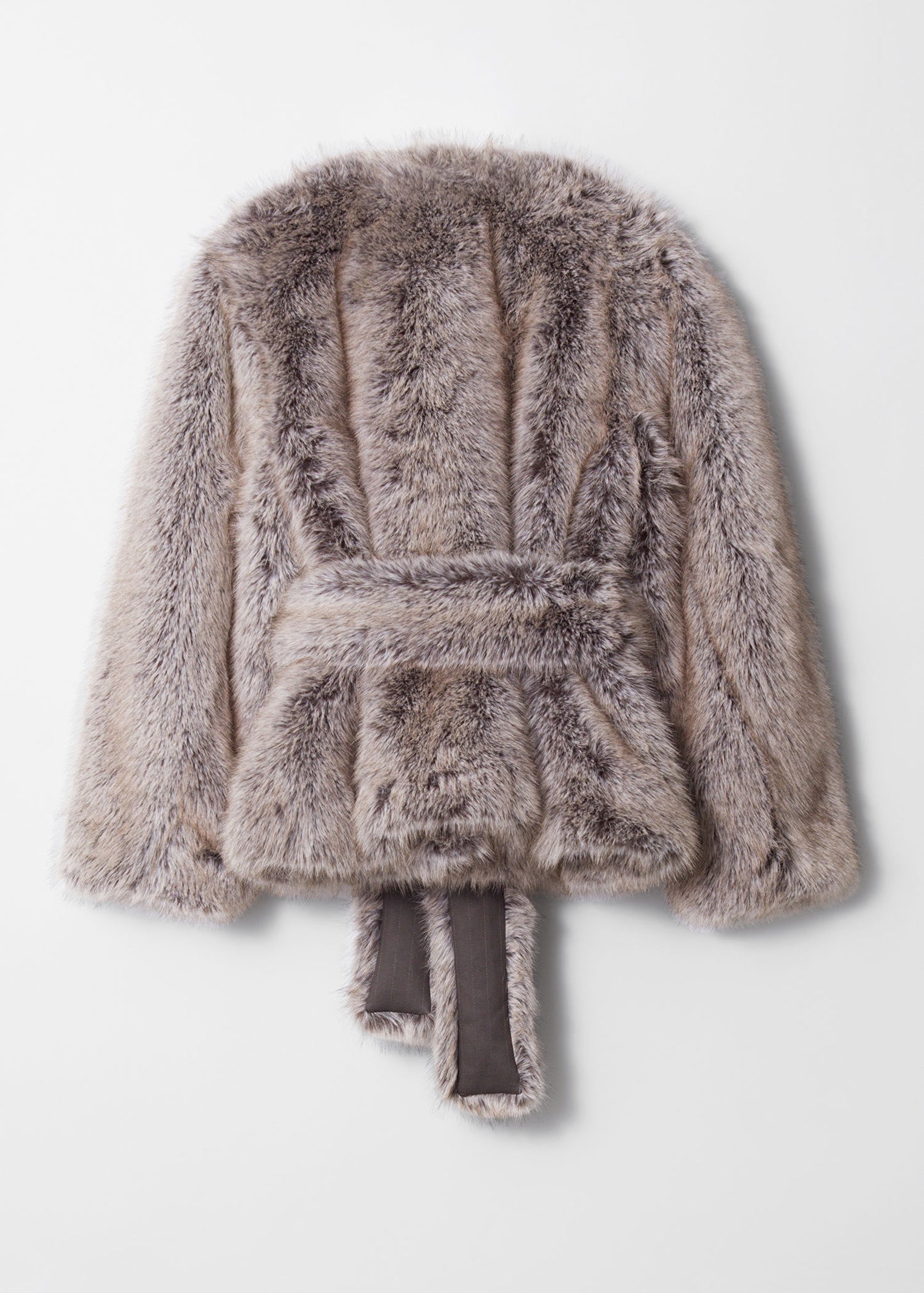 Belted Faux Fur Jacket