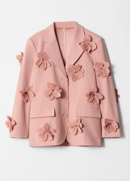 Floral-Appliqué Blazer