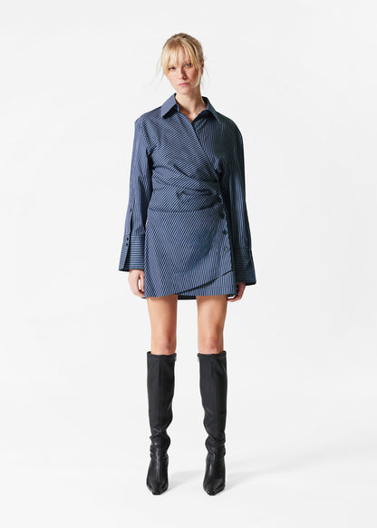 Wrap Shirt Mini Dress