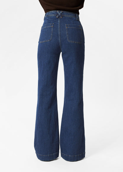 High-Waist Bootcut Jeans