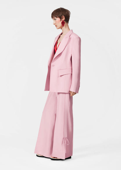 Bow-Detailed Press-Crease Trousers