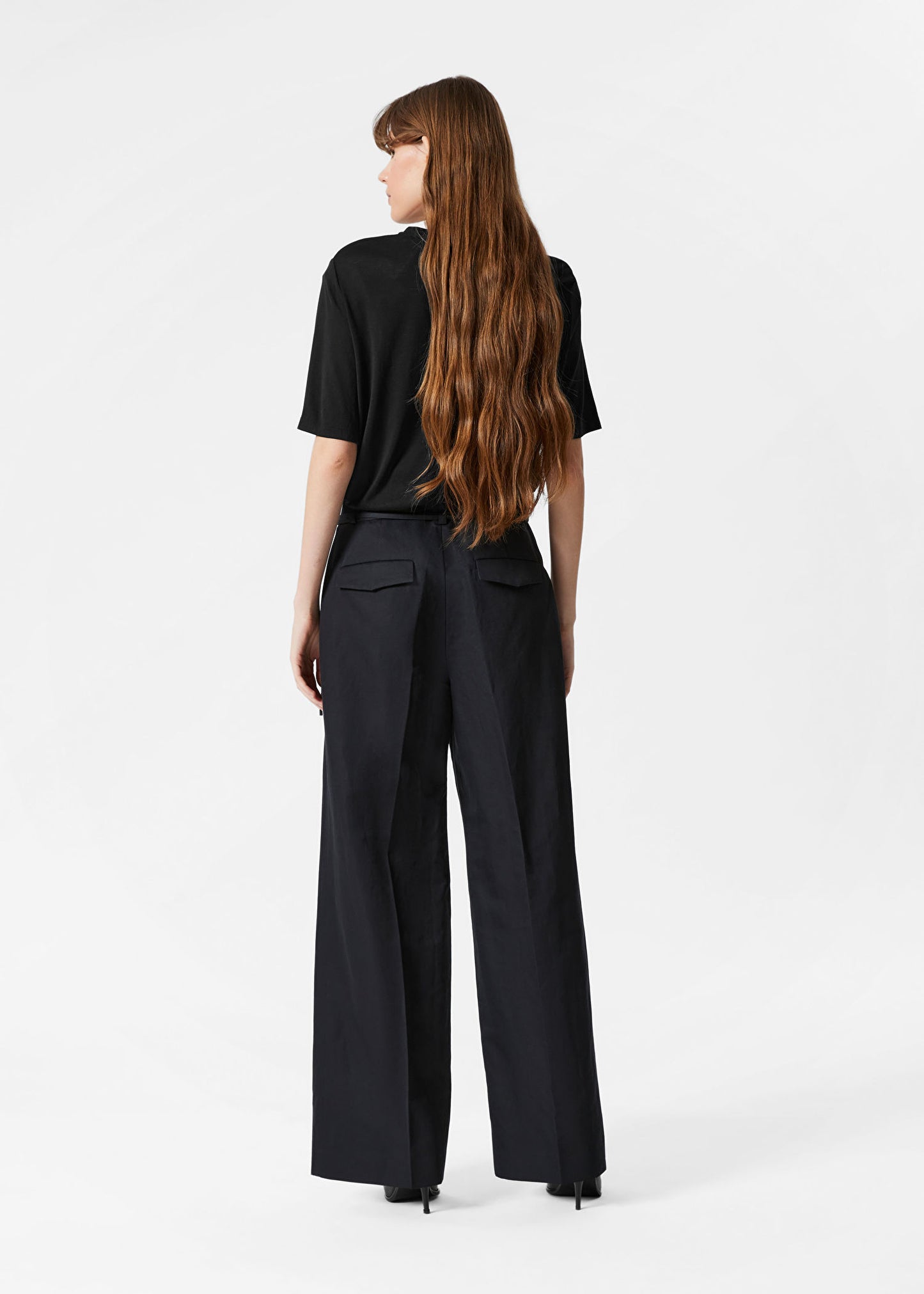 Tailored Tie-Belt Trousers