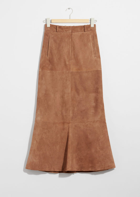 Suede Midi Skirt