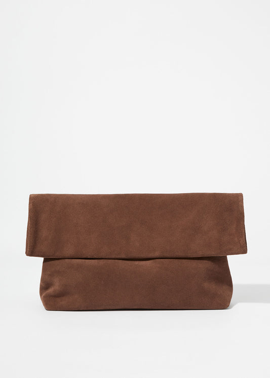 Folded Patent-Leather Clutch