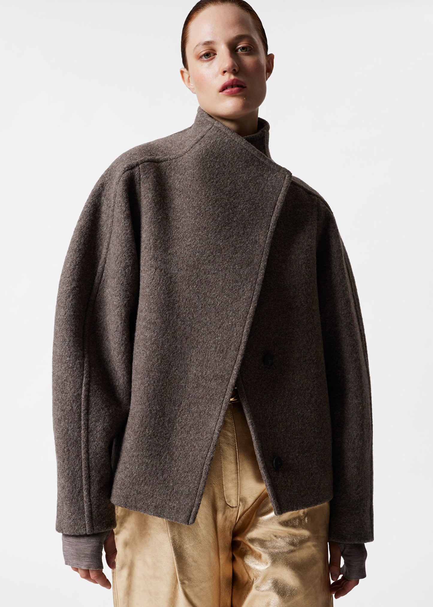 Asymmetric Wool Jacket