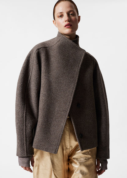 Asymmetric Wool Jacket